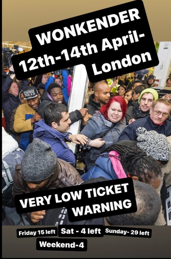 LAST KNOCKINGS ON THE WONKENDER TICKETS!!
6 FULL ALBUMS OVER 3 DAYS💚

wonkunit.com/shop/wonkender…