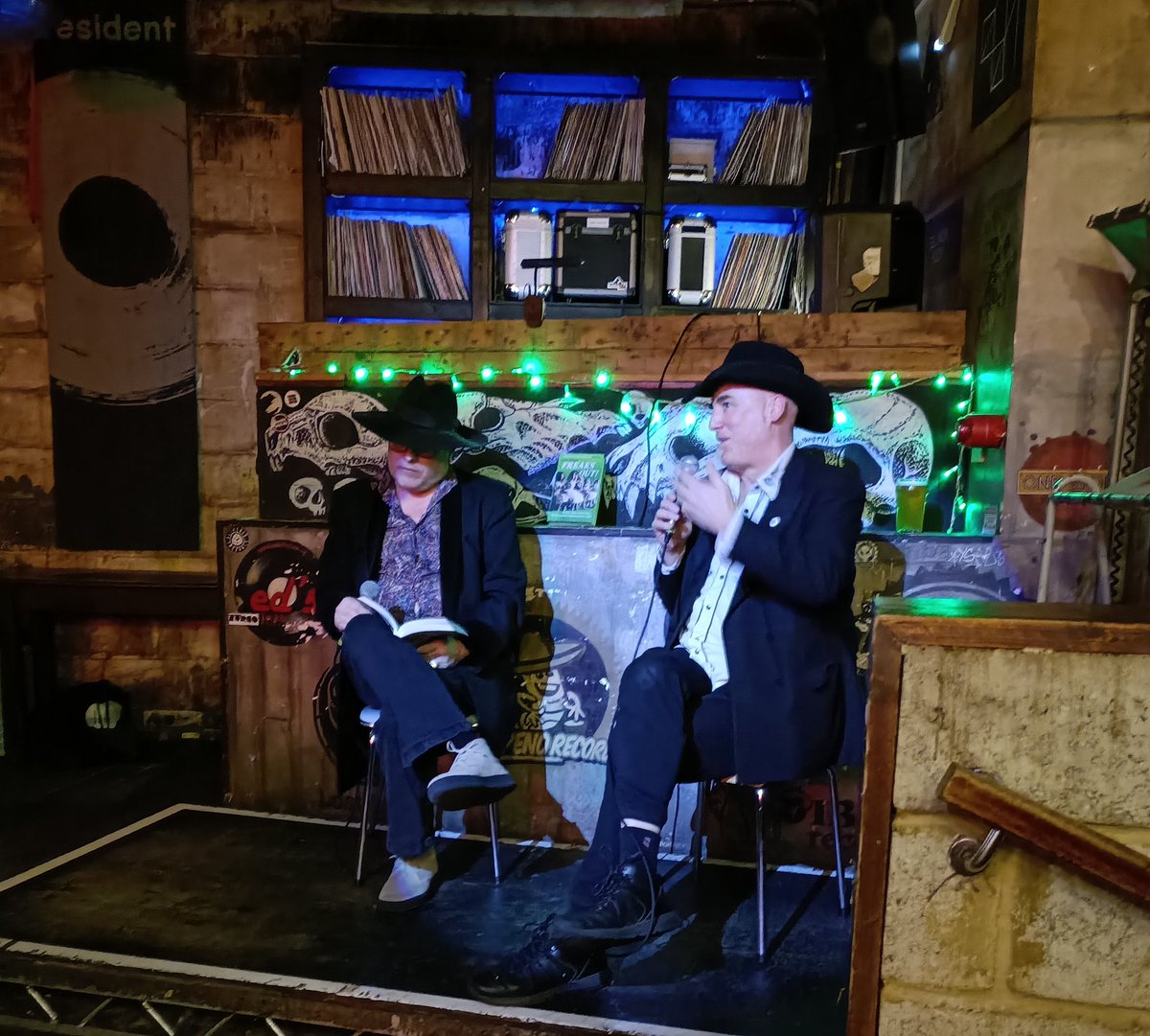 We've had a top night at @DeadWaxSocial listening to @LukeHaines_News discussing freaks, freak enablers, non-freaks, shorts, Portsmouth and everything in between with Thomas H Green of @theartsdesk