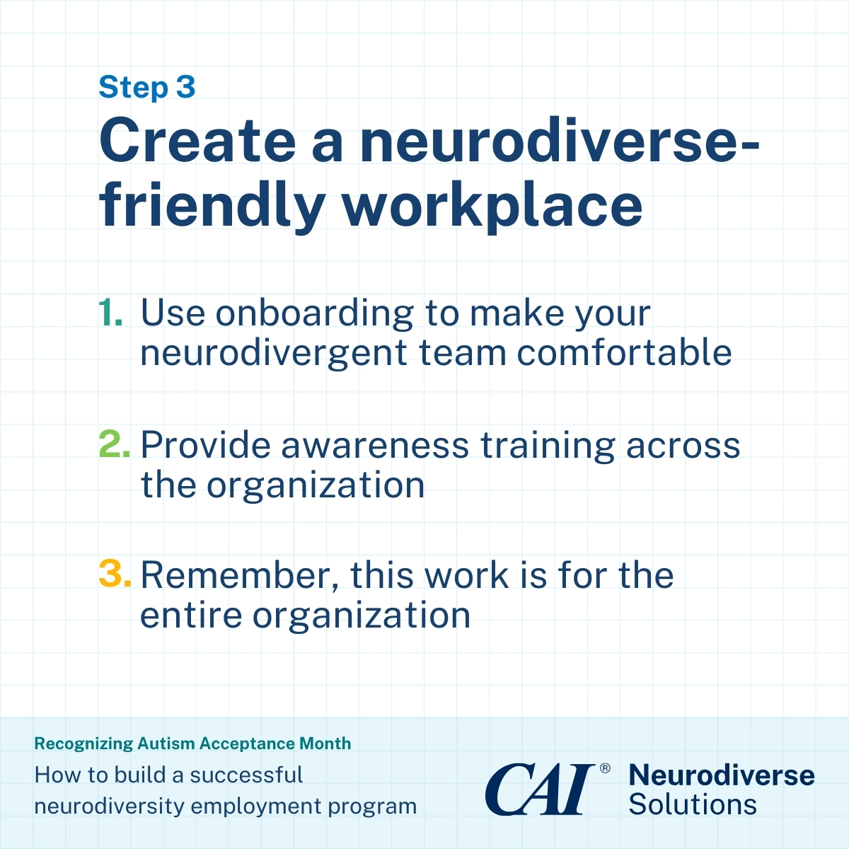 April marks the beginning of #AutismAcceptanceMonth, a time to recognize the true value #neurodiversity brings to the workplace. To kick start, swipe below find out how #TeamCAI can help organizations build their own neurodiversity employment program: cai.io/resources/thou…