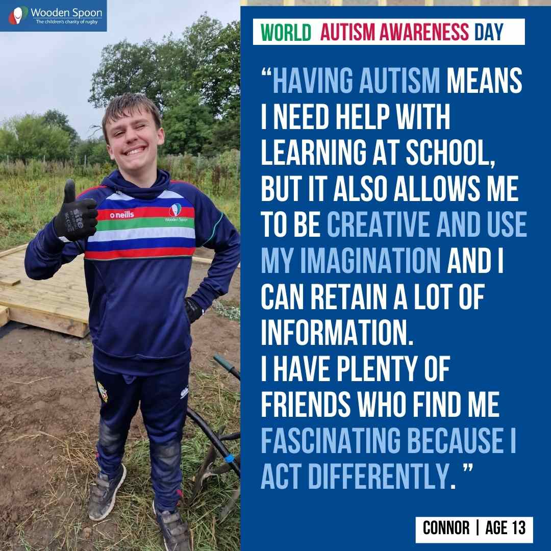 Wooden Spoon is proud to support projects that help children and young people with Autism live their best life. #worldautismawarenessday