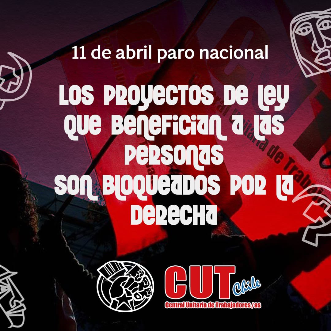 El 11 de abril nos uniremos al paro nacional convocado por la CUT. Es crucial contar con un pueblo movilizado para impulsar las transformaciones sociales que nuestra sociedad necesita
#centralunitariadetrabajadores #paro #Chile #11Abril #trabajadores #paronacional