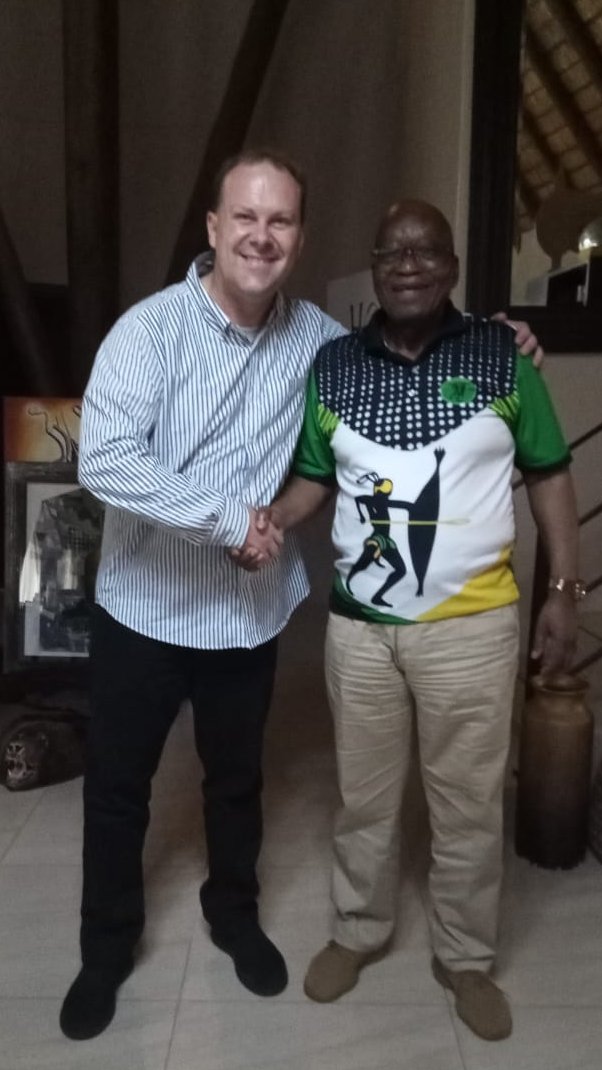 Happy that you are doing well President Zuma after the accident. Was good talking with you today. God bless you