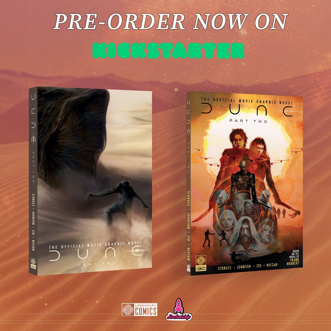 Only 8 days left to pre-order the Dune Part Two Graphic Novel adaptation with this exclusive slipcase and hardcover version of the book! kck.st/3IhYqF9 @rocketshipent #DuneMovie #Kickstarter