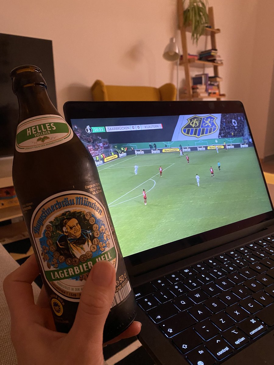 My academic geography in one photo: watching a game between Saarbrücken and Kaiserslautern (hello to MPI-SWS), drinking beer from Munich (TUM) while sitting on my couch in Vienna (TU Wien) 😁