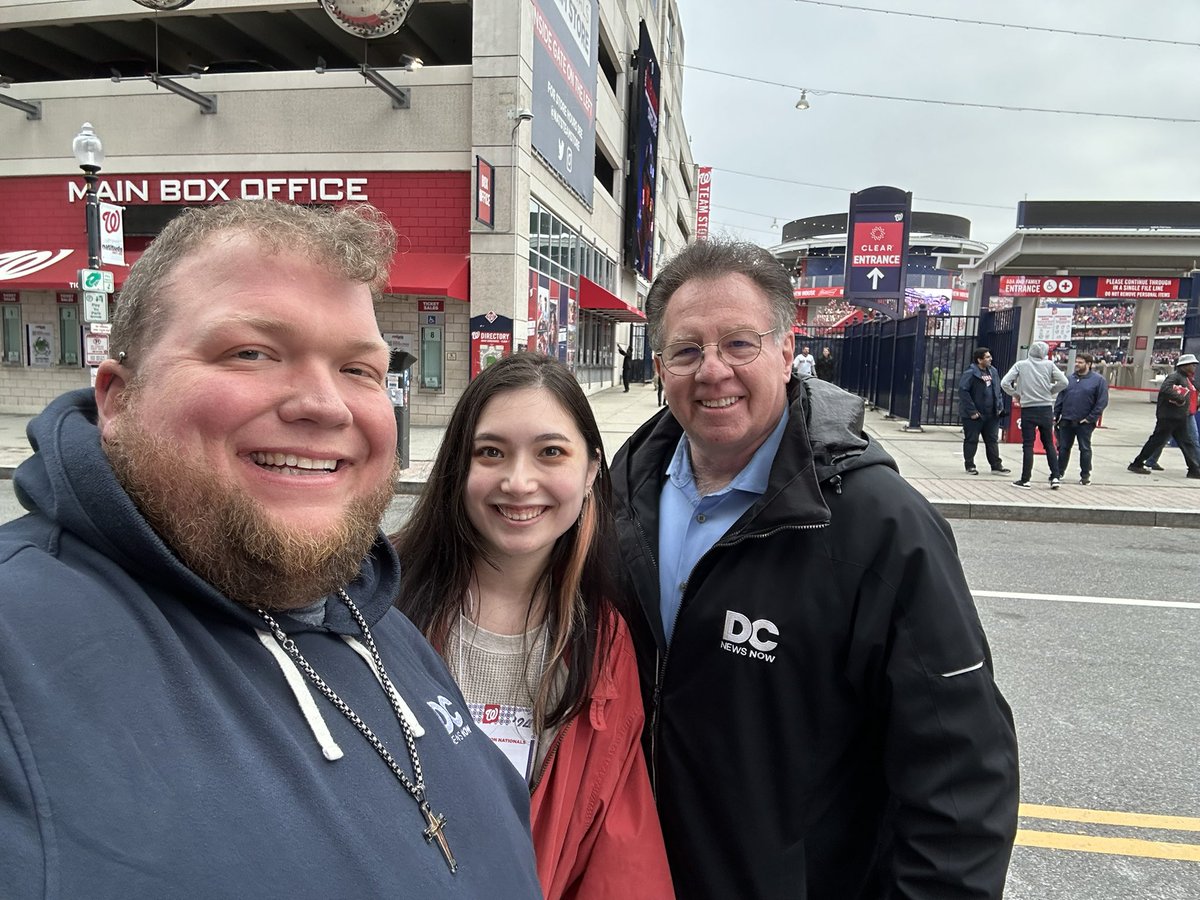 Poth2887's tweet image. I got to work yesterday with @daveleval_news  and Mekea at Nats Park for opening day