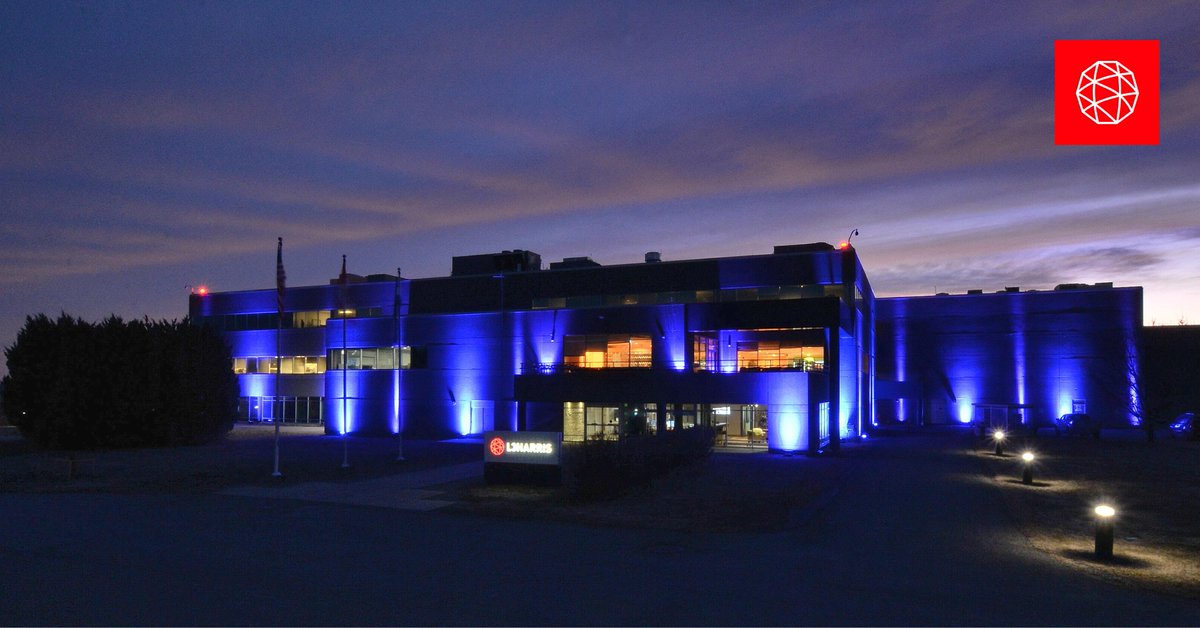 L3HarrisTech's tweet photo. To mark the @RCAF_ARC Centennial we joined other global landmarks by illuminating our structures in Air Force Blue! 💙
Learn more about how we are celebrating the Royal Canadian Air Force's Centennial:https://t.co/19p1JZhs0K
#RCAF100 #100YearsOfFlyingBlue https://t.co/Z40UuZCD7a
