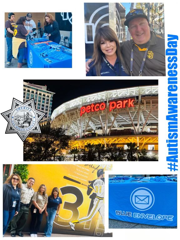 We had a great time at last night’s @Padres game. It was a wonderful opportunity to highlight @SDSheriff #BlueEnvelopeProgram💙⭐️💙. @CDC_NCBDDD @SanDiegoCounty #LightItUpBlue For more information go to: sdsheriff.gov/community/blue…