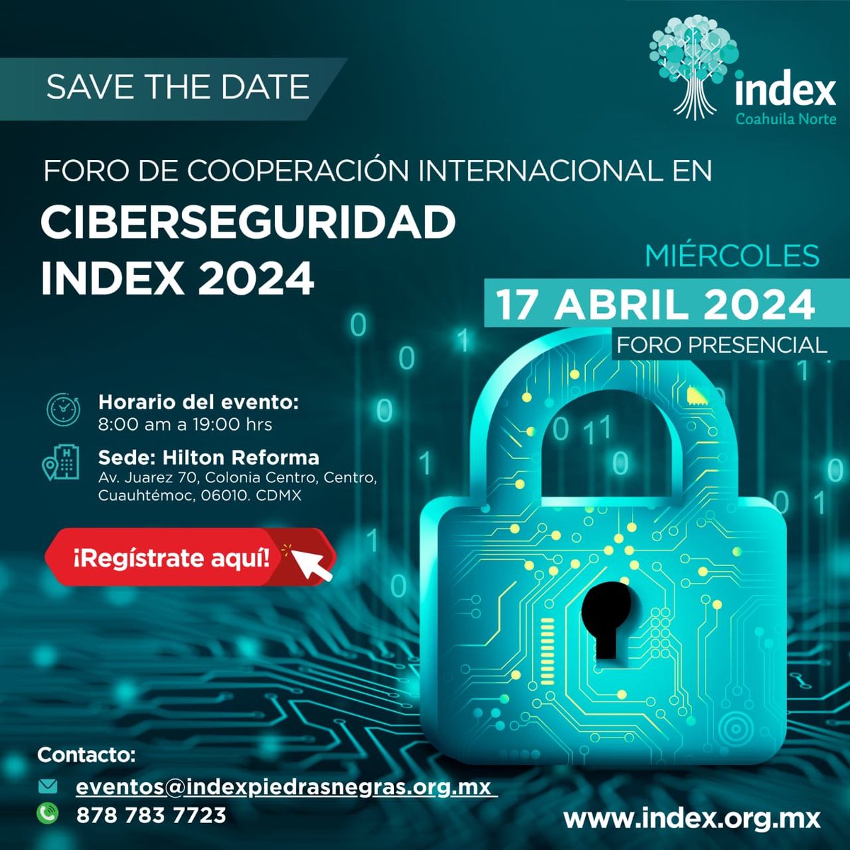 indexCoahNrte's tweet image. 📆SAVE THE DATE✅
#ciberseguridad #index2024 #indexcoahuilanorte
