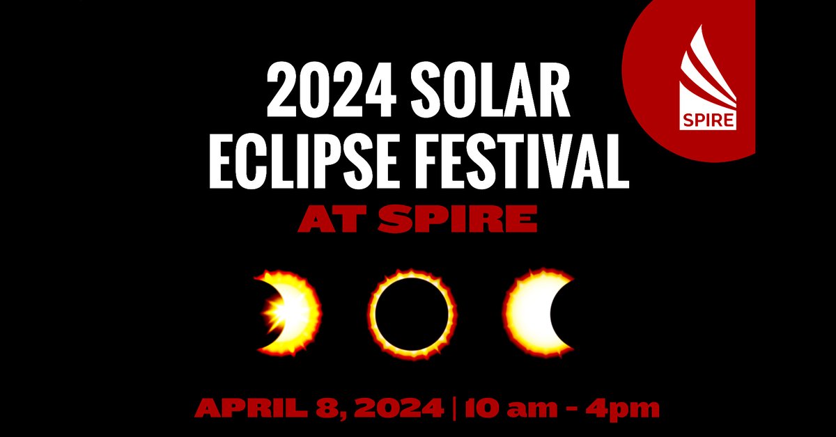 Mark your calendars for April 8th! 🌚🌝 SPIRE will be hosting our Solar Eclipse Festival with activities and a viewing of the Eclipse that you won't want to miss! Purchase a ticket today! spireacademy.com/tickets/ #spire #solareclipse #event