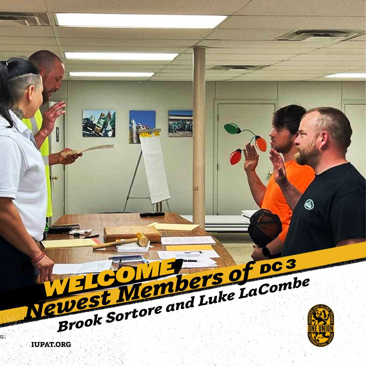 It is each and every one of us that shapes and moves our union forward every single day. Please join us in welcoming our two newest members in Kansas City, @IUPATDC3 LU 558 glaziers Brook Sortore and Luke LaCombe!