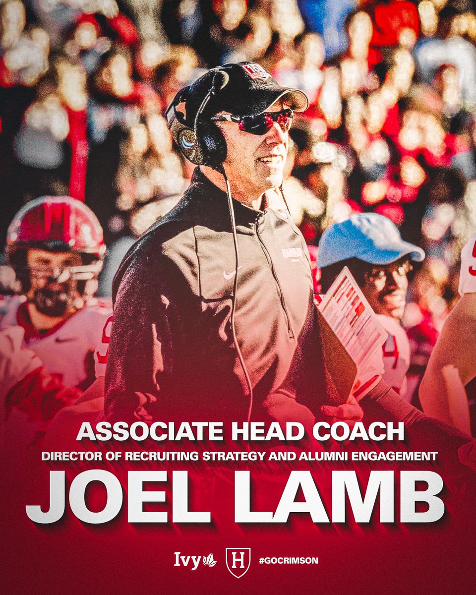 We are thrilled to share that @Coach_Joel_Lamb will be our Associate Head Coach/Director of Recruiting Strategy and Alumni Engagement! 🗞️: bit.ly/3U0P5YZ #OneCrimson #GoCrimson