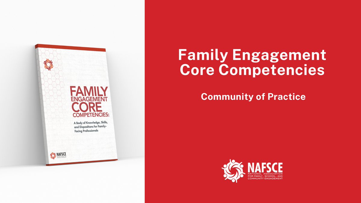 🔍 Join our next Community of Practice on April 4th at 1PM ET! Explore strategies to build relationships with families and communities and deepen your understanding of Family Engagement Core Competencies. Limited spots for NAFSCE members – register now! bit.ly/CoreCompetenci…