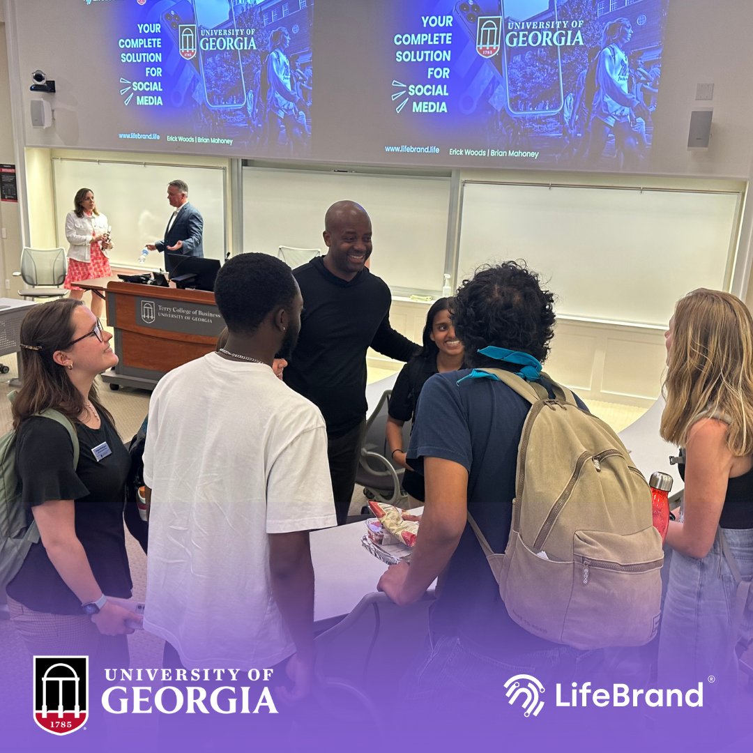 LifeBrand X <a href="/universityofga/">UGA</a> | It was an awesome day down in Athens, Georgia presenting to a group of UGA Institute for Leadership Advancement students. Erick A. Woods and Brian Mahoney talked about the about the benefits of building a positive brand on social media and helped