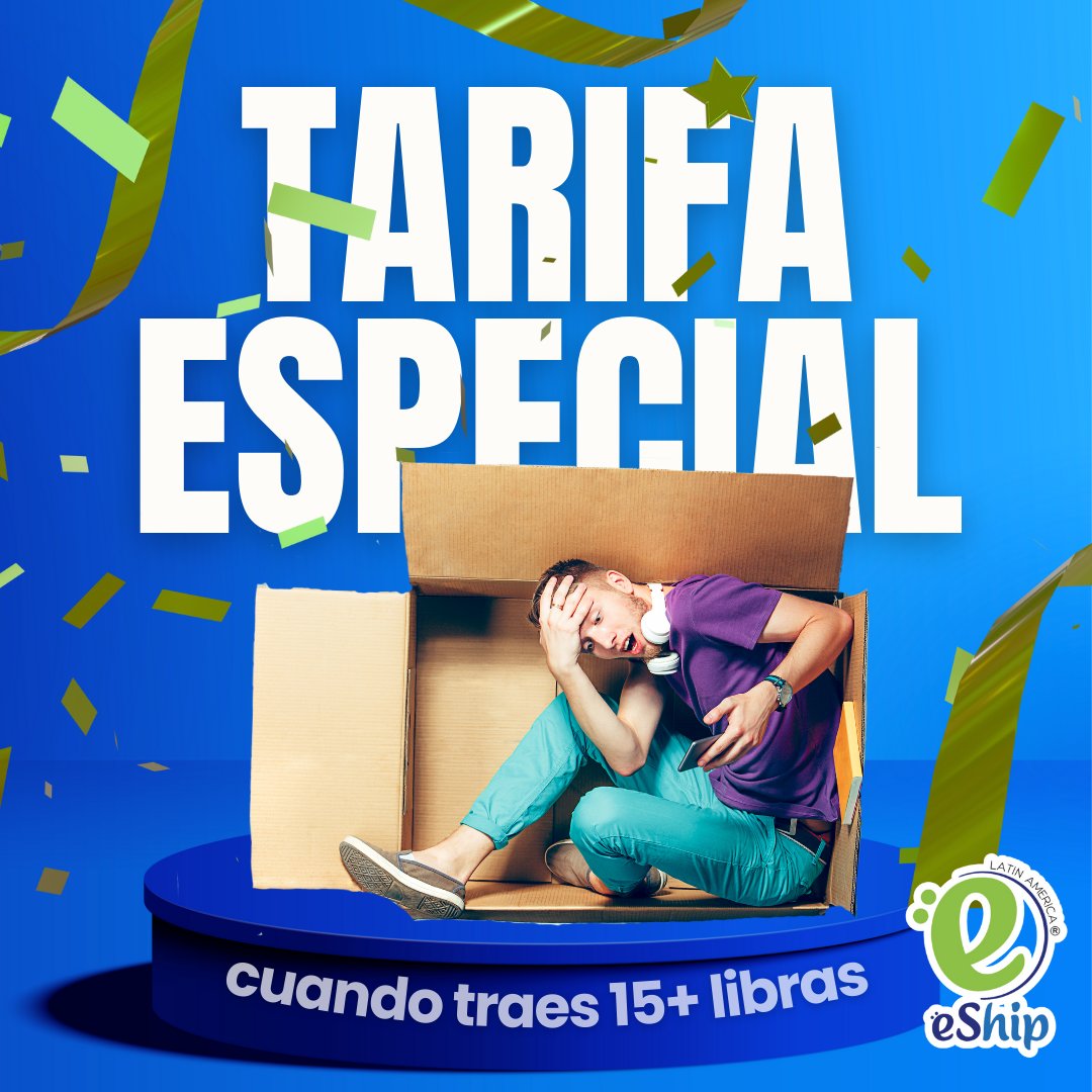 EShipLaSV's tweet photo. 📦📷 ¡Aprovecha Nuestra Tarifa Especial de $6.50 Todo Incluido a partir de 15 Libras! 📷📷 Envía más por menos y haz tus compras internacionales de manera económica y conveniente con Eship ¡No dejes pasar esta oportunidad y ahorra en tus envíos hoy mismo! 📷 https://t.co/jGGaP2kF2e