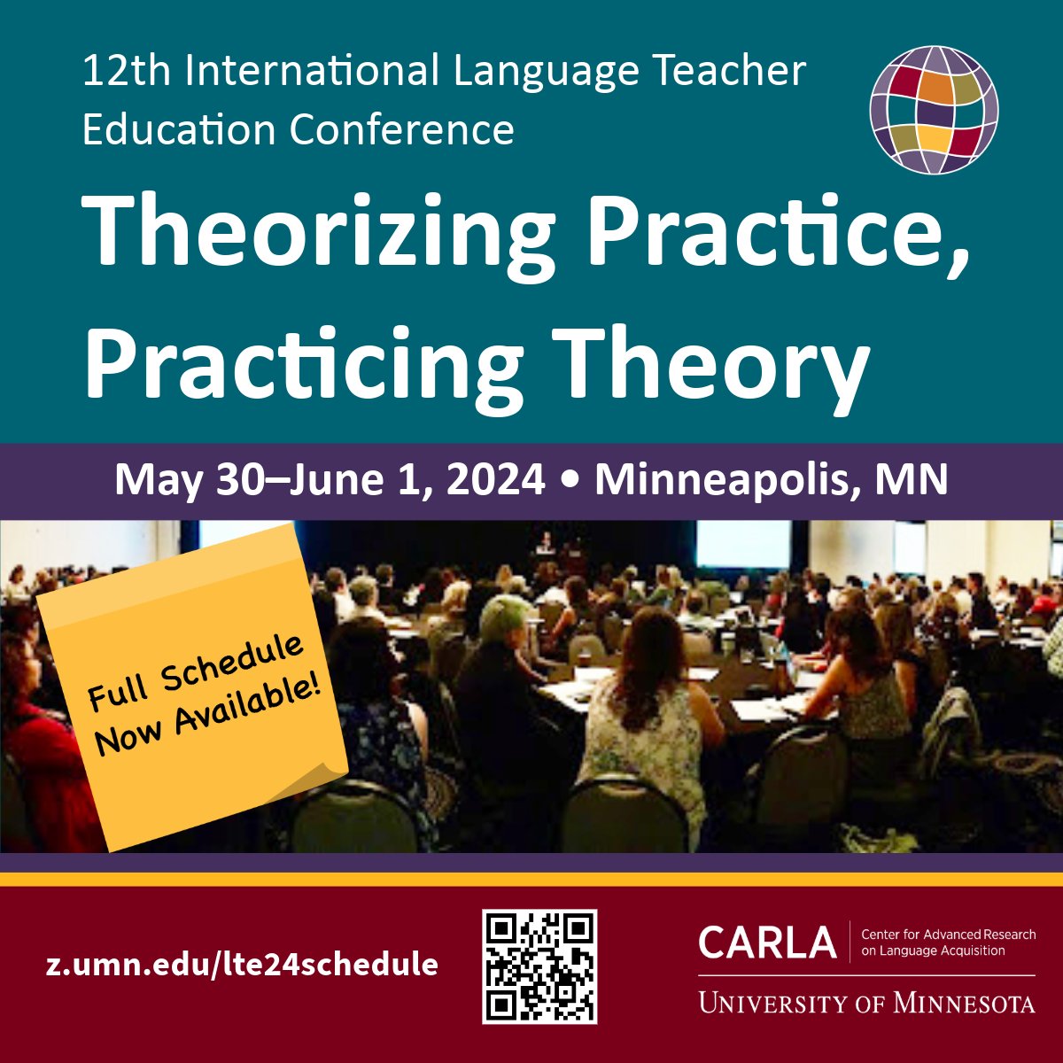 The full schedule is up for the 12th International Language Teacher Education Conference.
Check it out now!
carla.umn.edu/conferences/lt…