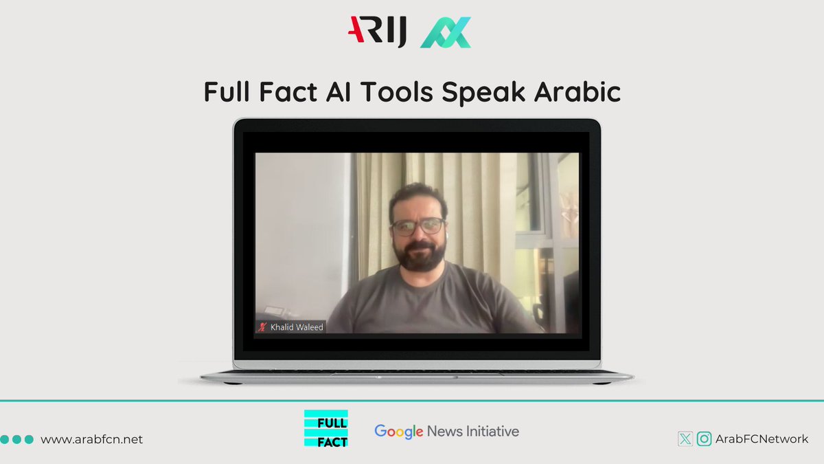 @__ChrisMorris__ @MortadaSaja @khalidwo75 @kateomega @GoogleNewsInit @FullFact ❝@ARIJNetwork was a pioneer in adding technical aspect to journalism & fact-checking, considering information consumption & the rise of social media. Our AI strategy emphasizes the importance of keeping up with technology❞ @khalidwo75, ARIJ Digital Transformation Consultant