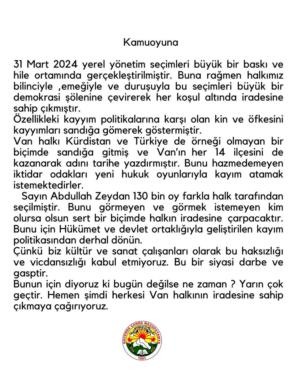 Ji raya giştî re / Kamuoyuna