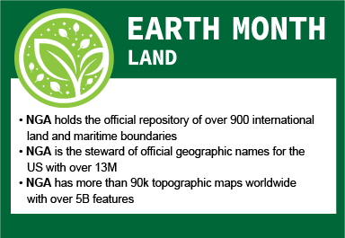 To celebrate #EarthMonth, each week we’re covering NGA's role in the different Earth domains...from Seabed to Space. Test your knowledge on the first domain – Land! 🏔️