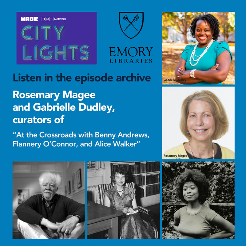 ICYMI: Catch Gabrielle Dudley and Rosemary Magee, two of the curators of our “At the Crossroads” exhibit, in the archives of @WABEatl's City Lights with Lois Reitzes: bit.ly/3PLGNSs #EmoryCrossroadsExhibition