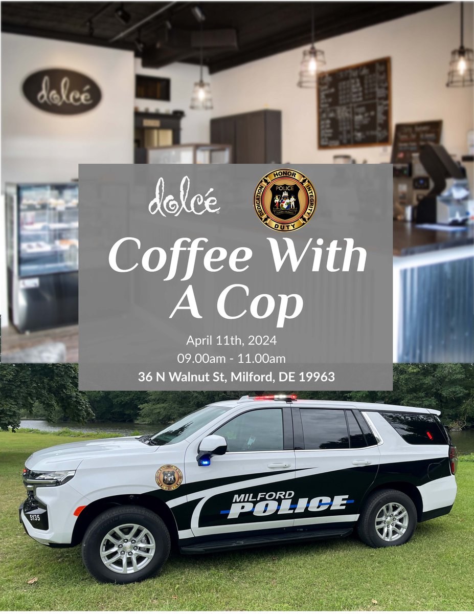 Please join us on Thursday, April 11th from 9 am to 11 am at Dolce in Downtown Milford!