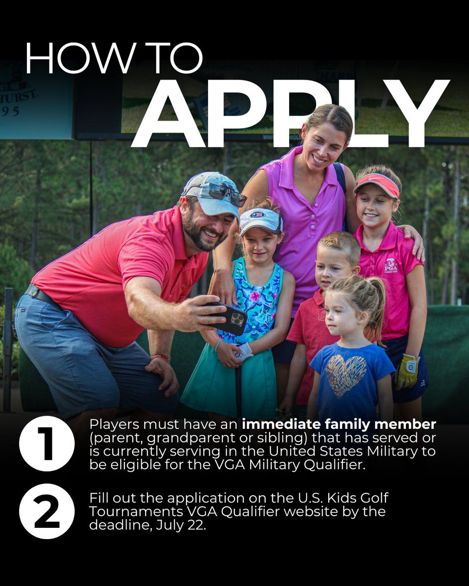 Want a chance to qualify for the 2024 World Championship? We're proud to partner with @VGAgolf for our annual VGA Military Qualifier! Applications are open now! tournaments.uskidsgolf.com/tournaments/wo…