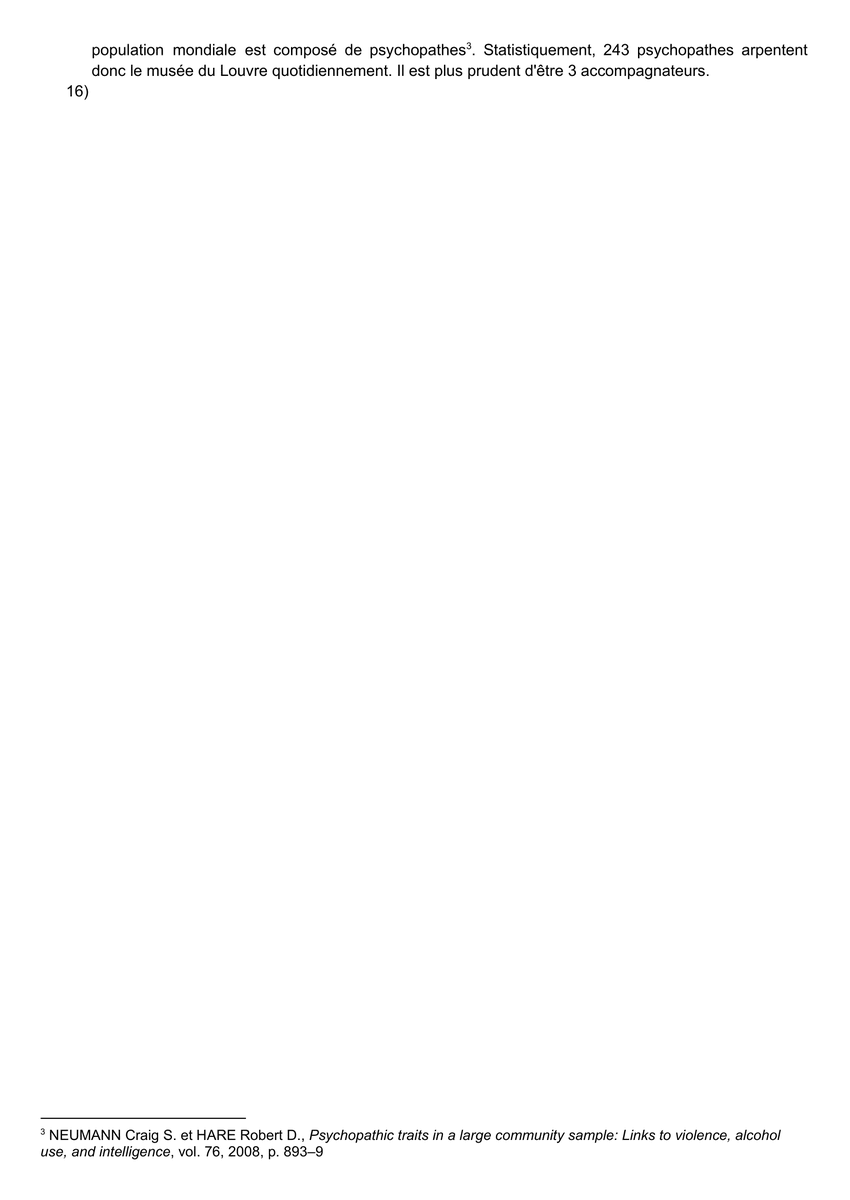 Mon chef fait semblant de ne pas comprendre pourquoi j'ai prévu trois accompagnateurs pour une sortie scolaire au Louvre. Il ignore que je suis joueuse.

N'hésitez pas à m'aider à compléter la liste 🙏😉🤭