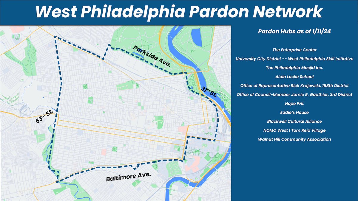 We’ve established Pardon Projects in almost 25 counties across the commonwealth, linking them together so they can share resources and best practices. Recently, we decided to apply this model on a neighborhood scale within Philadelphia County. Learn more: pardonmepa.org/west-philly