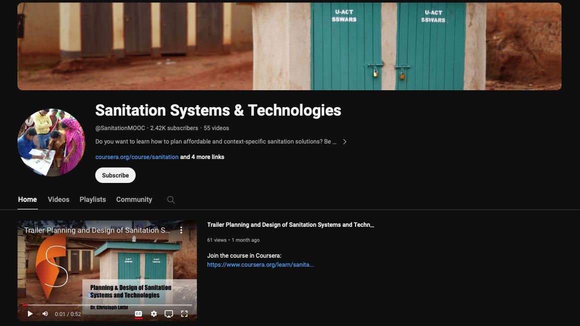 Learn to plan affordable & context-specific sanitation solutions & the newest developments in urban sanitation planning and programming! Our Planning and Design of #Sanitation Systems and Technologies #MOOC has been updated & free to watch. bit.ly/4am5TQe @EawagResearch