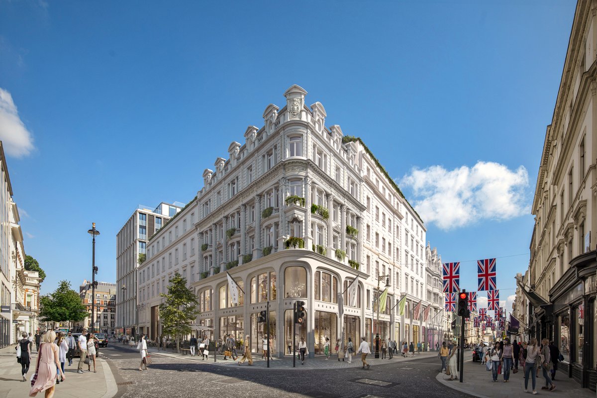 Lazari Investments secures planning for the Foster + Partners’ transformation of the former Fenwick store on New Bond Street. 🔗: brnw.ch/21wIrDP #Architecture #Design #Engineering #Construction #London