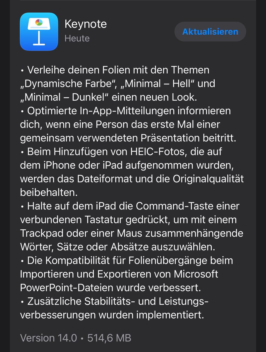 AndreasEger's tweet image. Updates. #iWork #Apple #Pages #Numbers #Keynote