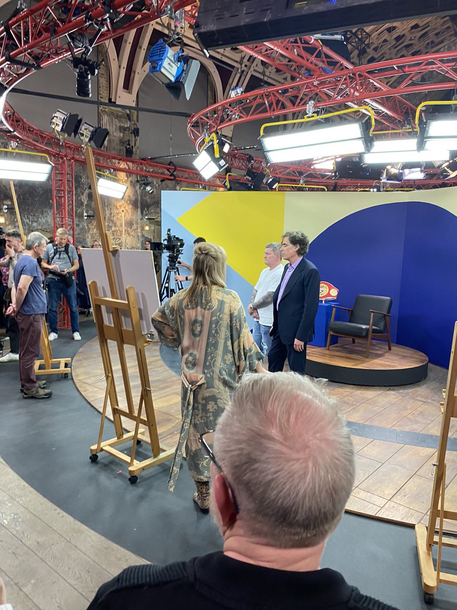 HitmanHatton's tweet photo. All 3 artists did a great job. Tough to pick my favourite but you’ll have to wait to see which I picked. Hopefully in the Autumn.Thank you to @SkyArts for the opportunity to sit for them. #portraitartistoftheyear #getupthereboy https://t.co/OIVW4tgdYs