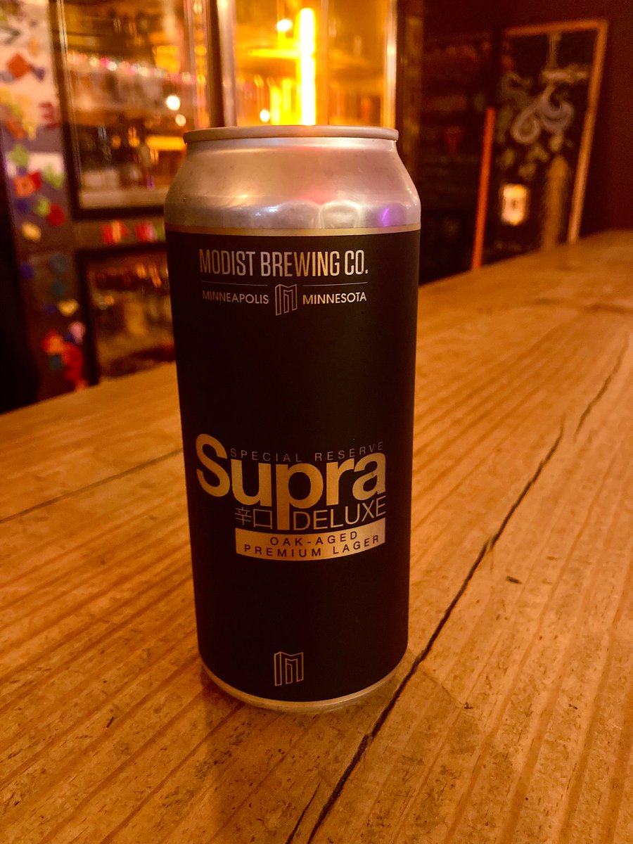 Not amazing outside today, but it's SUPRA DELUXE in here at Gebhard's! Supra Deluxe by Modist Brewing Co. is a dry & crisp Japanese style lager brewed with rice & Premium Extra Pale Pilsner malt & hopped w/ Japanese Sorachi Ace hops. Sounds good, right??? #gebhardsbeerculture