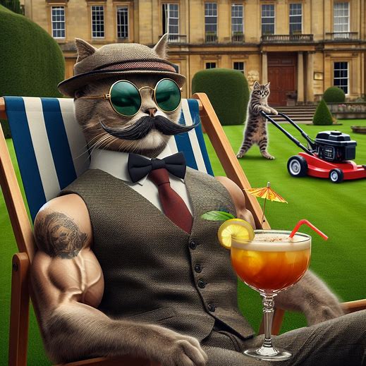 Sun's out, guns out!

#ChairmanMeow's been waiting like a caged tiger for the first glimpse of the sun, it's Spring at last!

#Decats