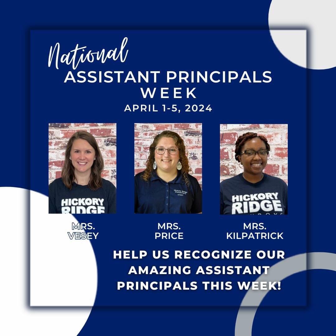 They exemplify grit, passion, & excellence in everything they do! They give it their all to serve & support our students, staff, & community @HickoryRidgeES! I am filled with gratitude to be able to lead & learn alongside them! Happy AP Week to our very own! 💙✨💙 @CabCoSchools