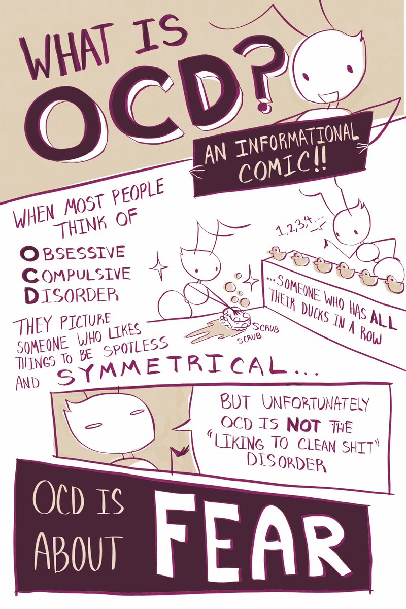 I made this comic about Obsessive Compulsive Disorder (#OCD). Did you know it's actually NOT about liking to clean stuff? I sure wish it was! Read to learn more