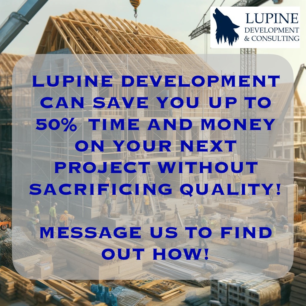 Heads up contractors and developers! Got something good for y’all! Lupine Development can save you up to 50% time and/or money on your next project without sacrifcing quality! Message us to find out how!! #designbyldc #construction #realestate #developers #realestateinvestors