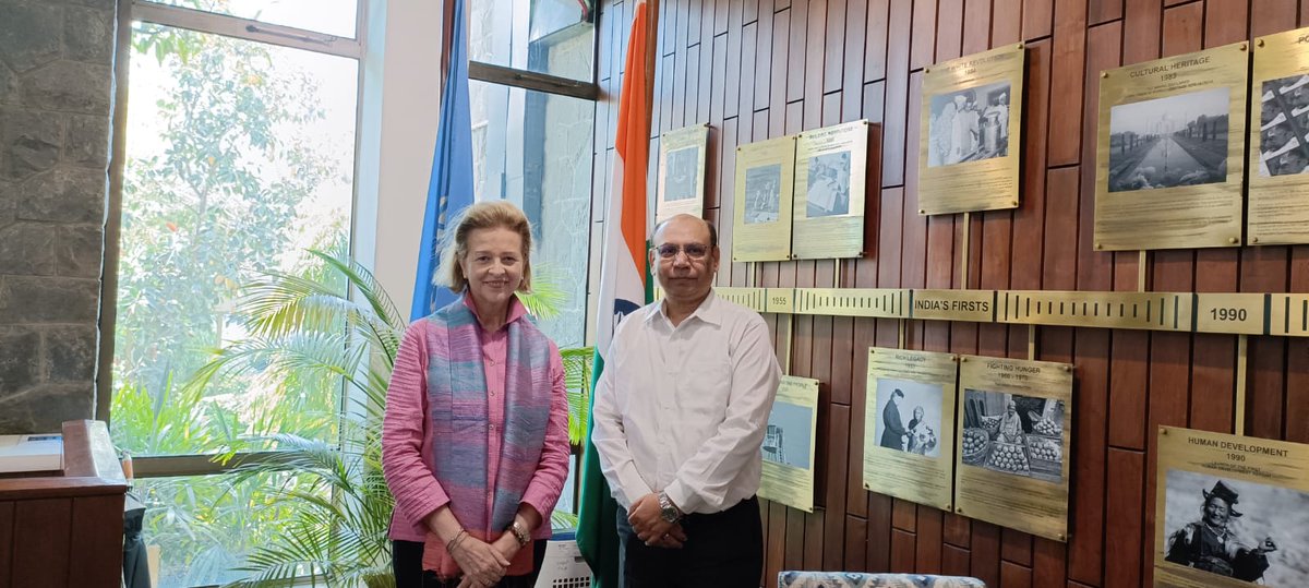 Delighted to meet UNDP Representative a.i. @WiesenC, a passionate advocate for volunteerism in development. Huge thanks to @UNDP_India for their invaluable support in championing @UNVolunteers. #Volunteerism #Development