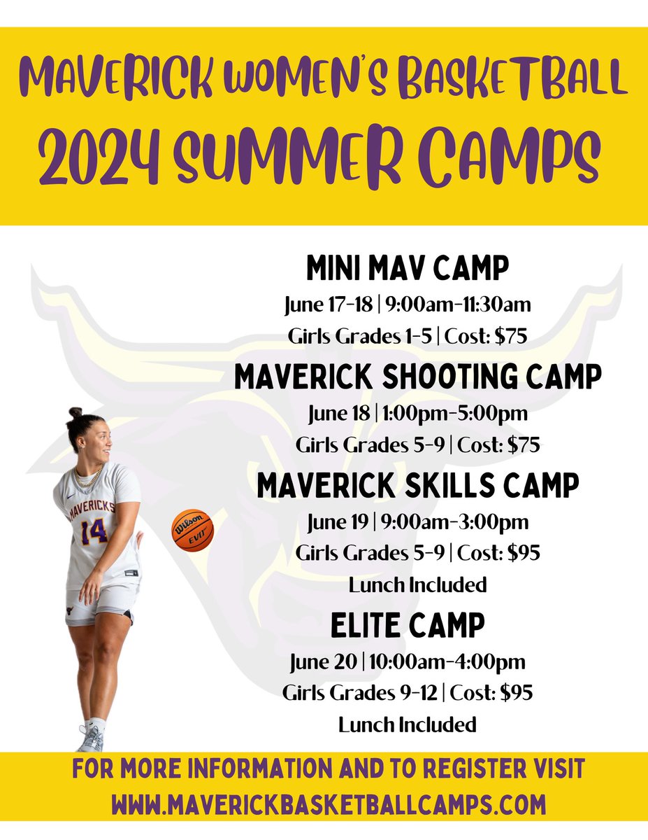 Summer Camp registration is open!! 😈🤘 Get all the info at maverickbasketballcamps.com 🏀 Sign up today!