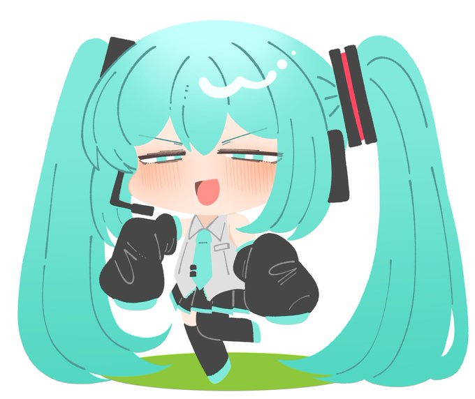 ちっちゃい細目ミクさんも可愛いね#初音ミク #細目ミク 