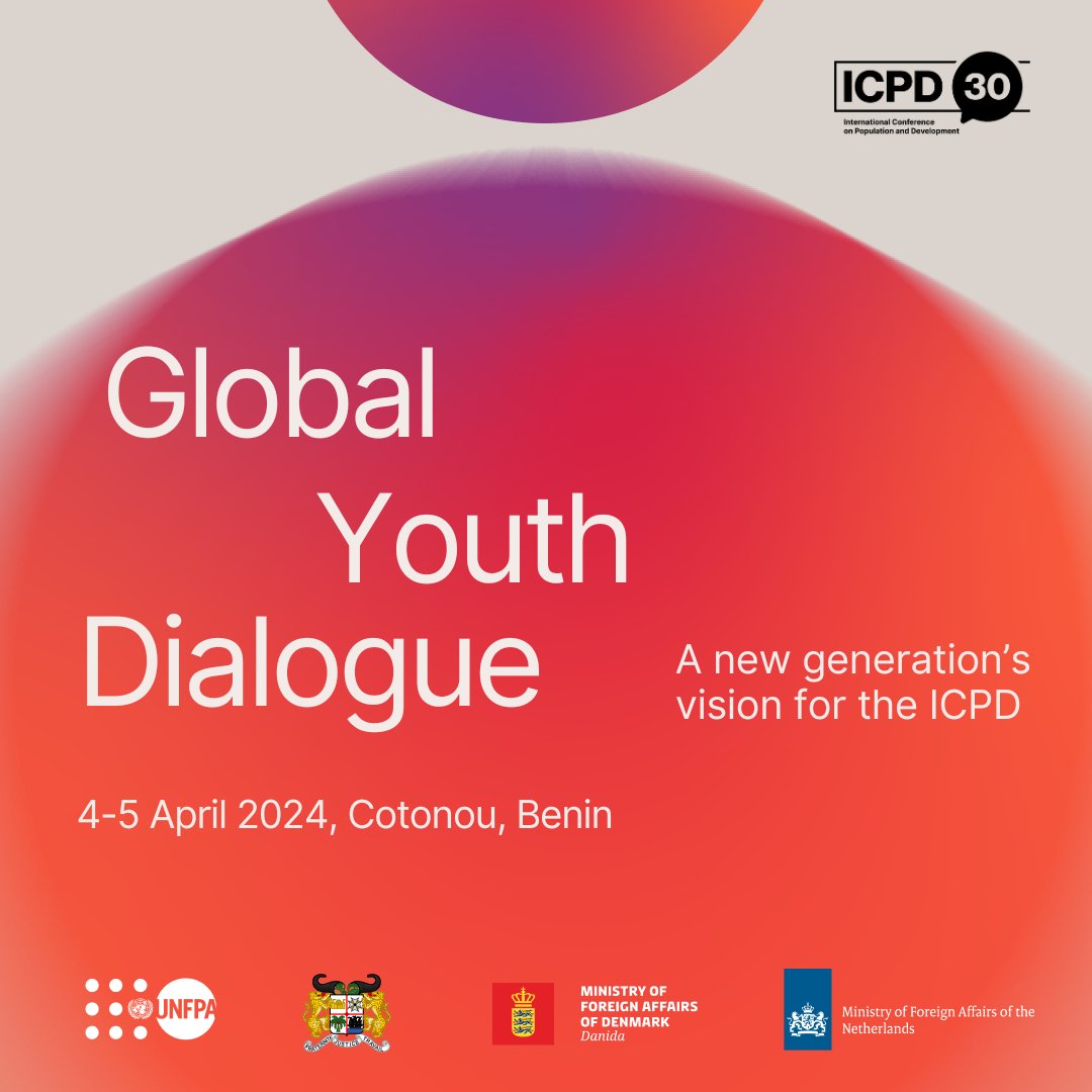 Don't miss out on the #ICPD30 Global Youth Dialogue happening this week in Benin! Let's: 1️⃣ Celebrate youth achievements & the vision of population-centered development 2️⃣ Deepen our understanding of global issues 3️⃣ Share actionable recommendations 👉 unfpa.org/events/icpd30-…