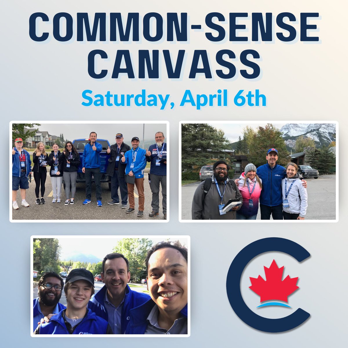 From coast to coast, Canadians are ready to elect a Common-Sense Conservative government led by @PierrePoilievre to axe the tax, build the homes, fix the budget, and stop the crime. Join us this Saturday for a common-sense canvass! Sign up here: voterichards.ca/volunteer Let’s…