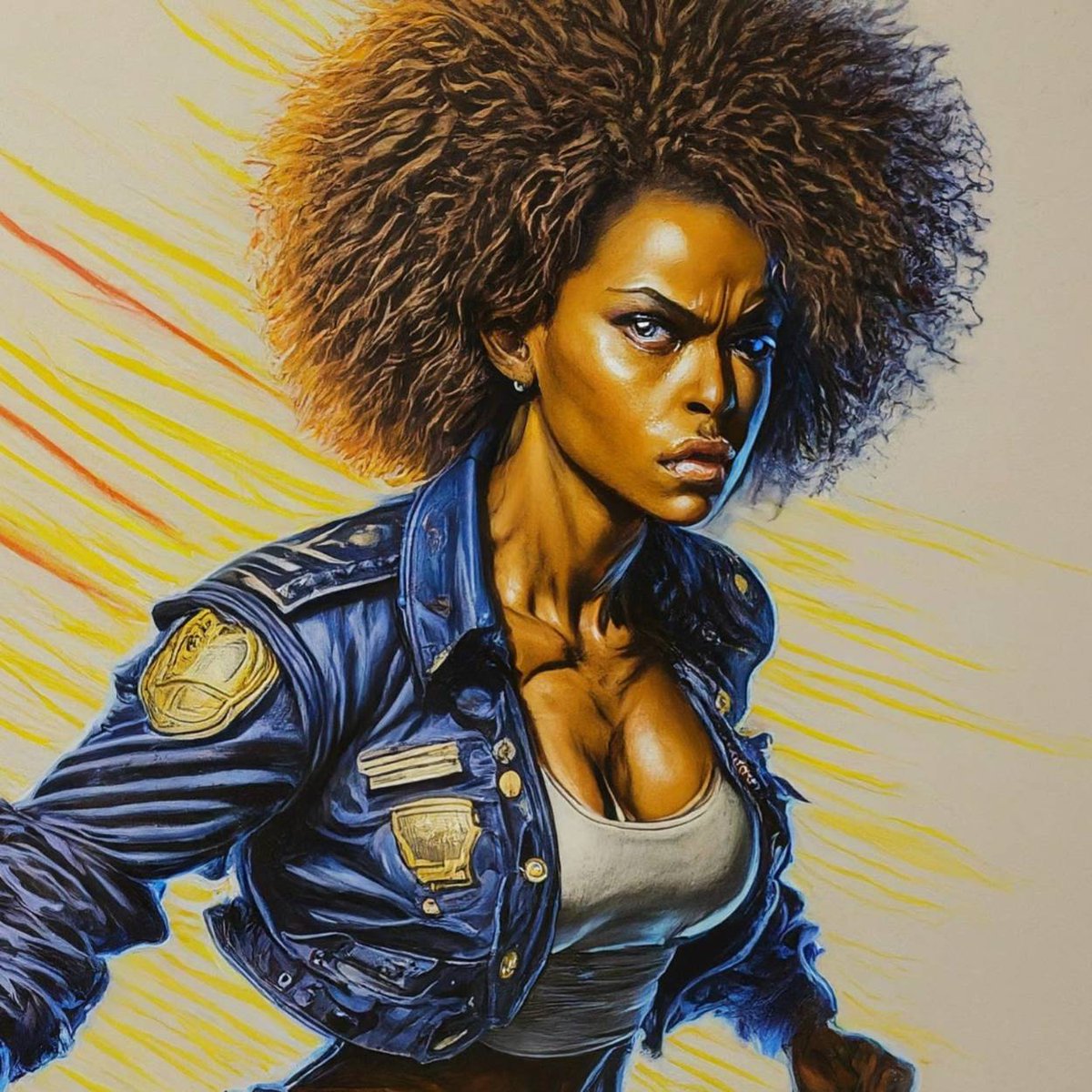 superherohuff's tweet photo. Meet Huff, the embodiment of power and grace! She's not just a female superhero; she's the benchmark for strength. Tough as nails, yet every move she makes is laced with elegance. #FemaleSuperhero #Strong #Graceful #AI https://t.co/MdXG48MhVU