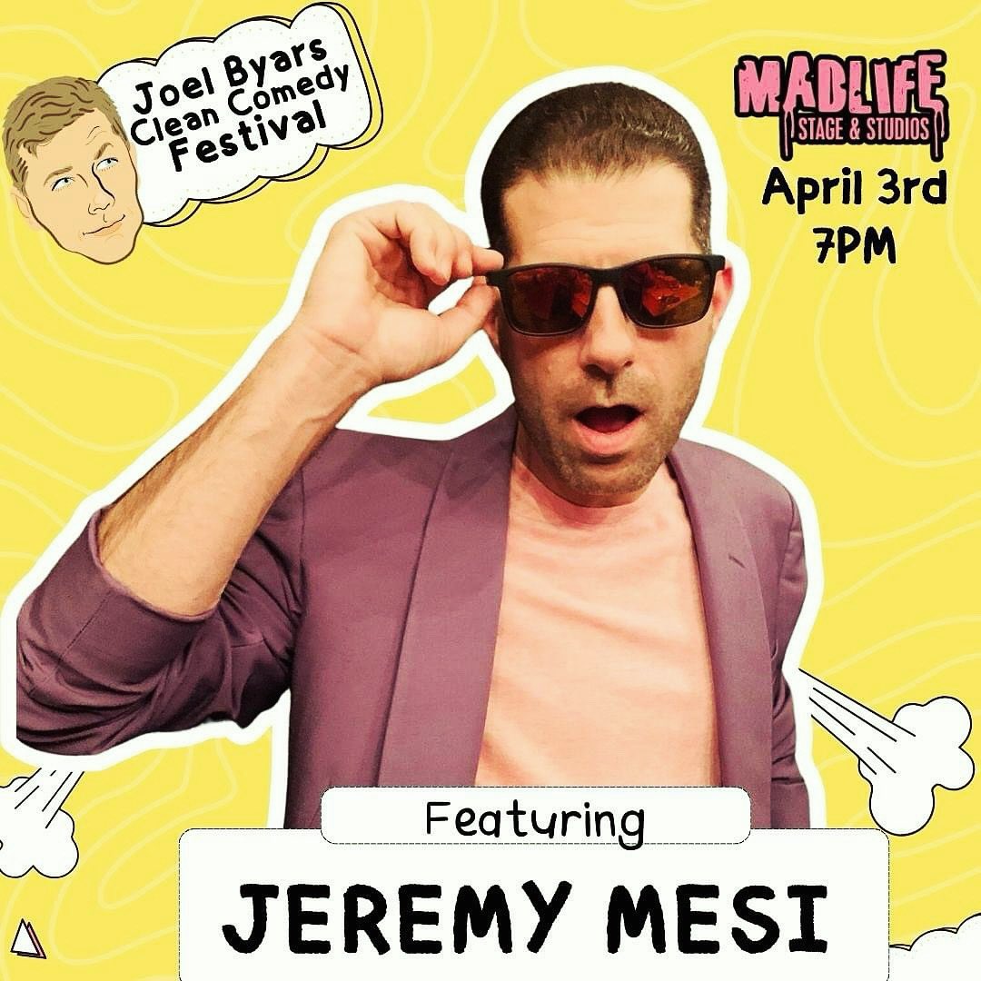 Jeremy Mesi (@jeremymesi) on Twitter photo That’s right, Wednesday night, live in Woodstock, it’ll be clean & tight! Join me, <a href="/JoelByarsComedy/">Joel Byars</a> & more <a href="/MadLifeStage/">MadLife Stage & Studios</a> #Woodstock 7pm That’s right, Wednesday night, live in Woodstock, it’ll be clean & tight! Join me, <a href="/JoelByarsComedy/">Joel Byars</a> & more <a href="/MadLifeStage/">MadLife Stage & Studios</a> #Woodstock 7pm