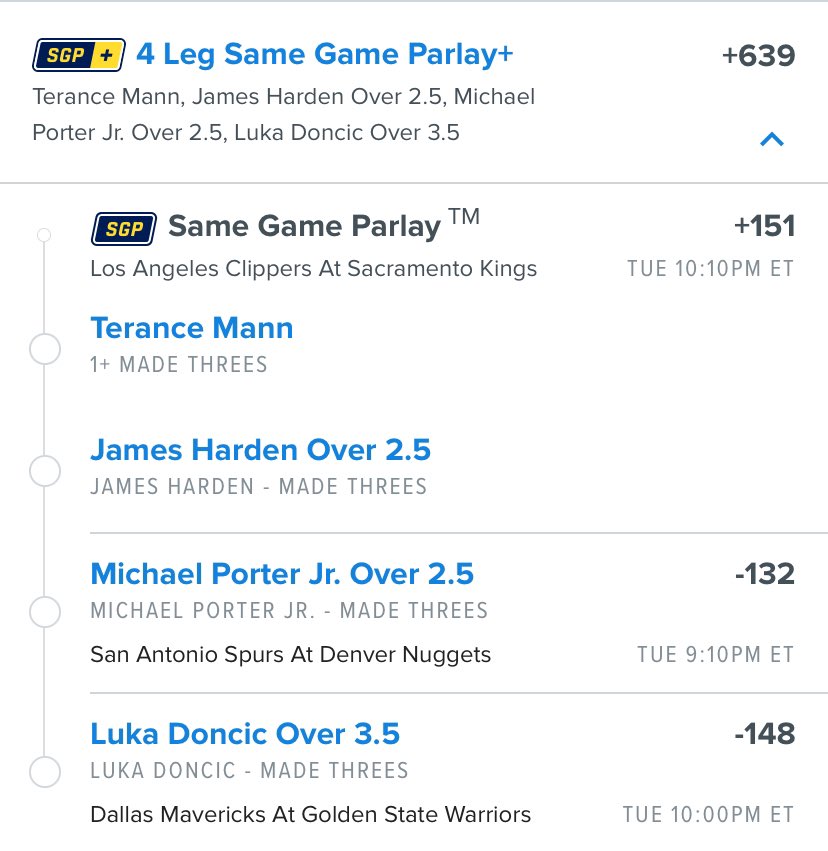ChaseSznn's tweet photo. My #NBA 3’s Company parlay ☔️ 

+639 🫡The get back is tonight 

LETS GET READY TO EAT 💵#GamblingTwitter #SportsBettingX #SportsBettingX    #NBATIP #NBAPARLAY https://t.co/zKCGG622z4