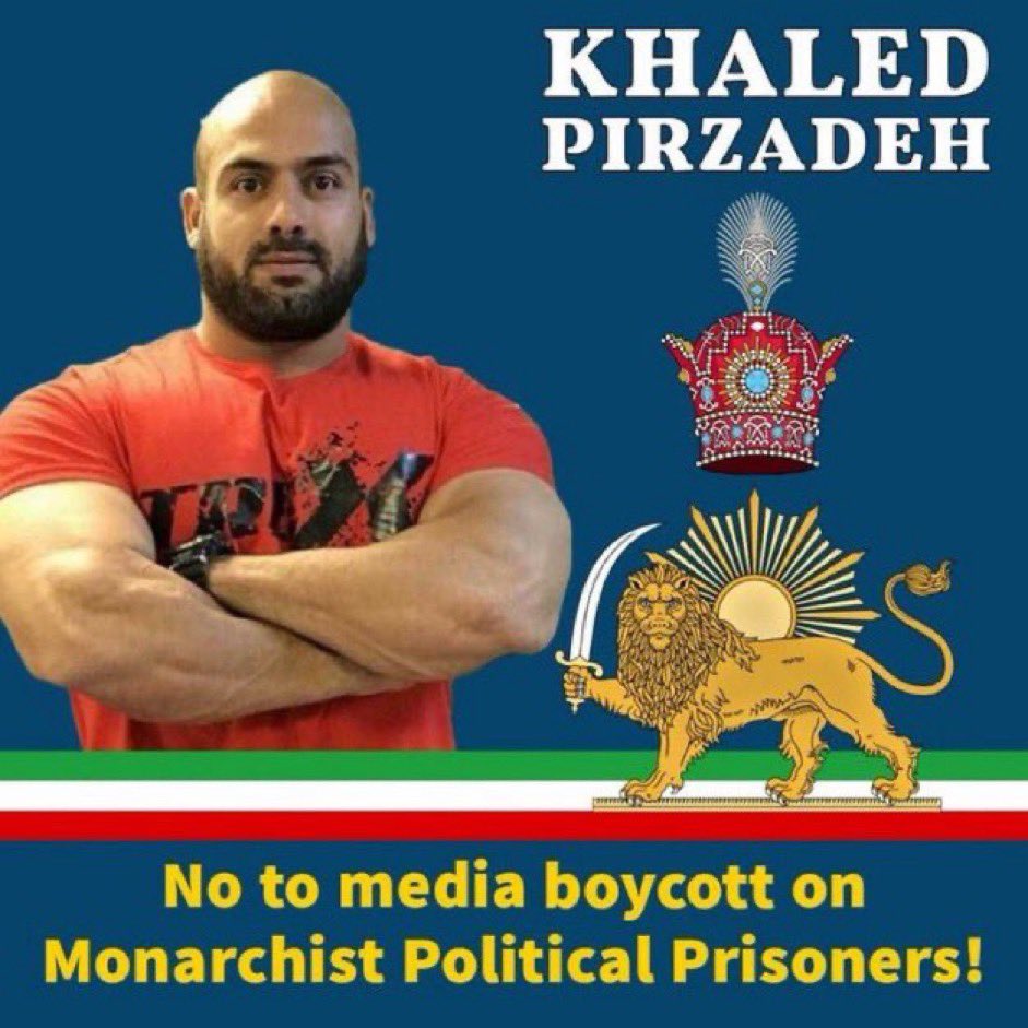 🆘THE WORLD NEEDS TO KNOW🆘

Genuine Iranian political prisoners who are held captive by the Islamofascist  regime of IR, are brave ppl like champion #KhaledPirzadeh who is a political activist advocating for a Constitutional monarchy under the lead of HRH @PahlaviReza, BOYCOTTED