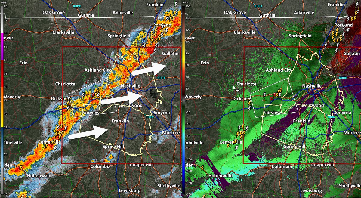Heavy rain, CG (cloud to ground) lightning, and gusty winds about to blow through. Watching carefully bc our atmosphere is spinning fast, but seeing no signs of 58+ MPH winds, large hail, or tornado, because lapse rates aloft are modest / 744 PM