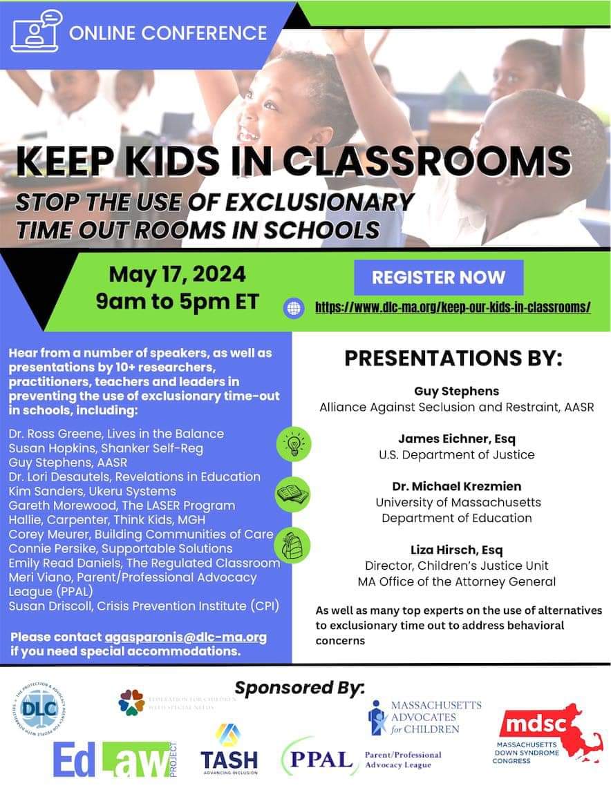This is going to be a fantastic conference. It’s free and virtual. 
Please consider sharing with fellow parents, school districts, really anyone who may be interested in this issue. 
Know Better. Do Better. 
dlc-ma.org/keep-our-kids-…