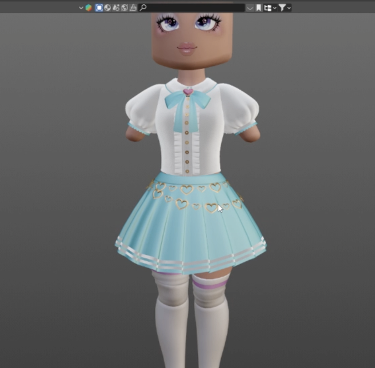 New uniform set for #royalehigh from Fer's stream #rhtc #RHTC #royalehighcampus3 #roblox