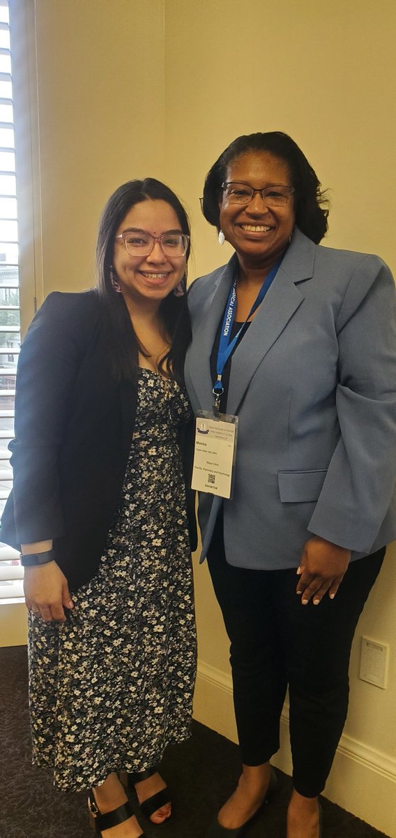 Cosima Swintak, MD, General Psychiatry program director & Monica Taylor-Desir, MD @DrMonicaTD attended the @SNMA 60th annual mtg. They had the pleasant surprise of extending a personal welcome to 2 incoming interns! Caylon Pettis & Melissa Kelly Tobes. #DEIB #SNMA #psychTwitter