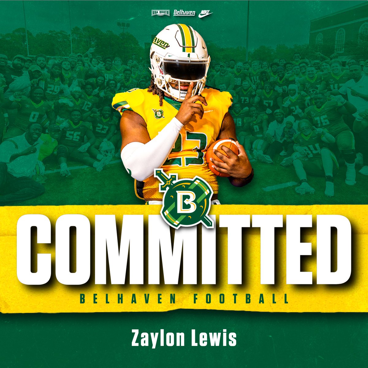 zaylonlewis57's tweet photo. After months of thinking and considering i would like to thank all the coaches who seen my talent and believed im me but ive made my decision and for the next 4 years ill be playing for the University of Belhaven‼️🙋🔰#AGTG https://t.co/Xo3gVzOSKa